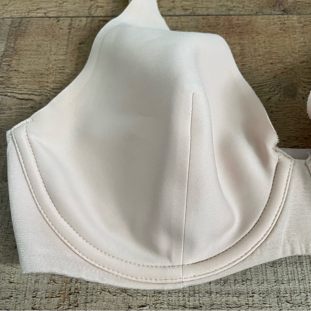 Chantelle Prime Plunge Double Knit Spacer Bra 12B6 NUDE BLUSH Size 32DD - Picture 3 of 8